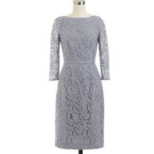 J‎ Crew Natalia dress gray in Leavers Lace size 2